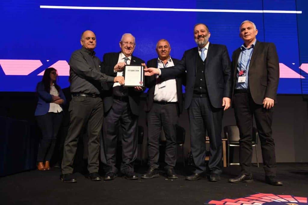 הענקת תעודת אשכול שורק דרומי מנשיא המדינה ושר הפנים