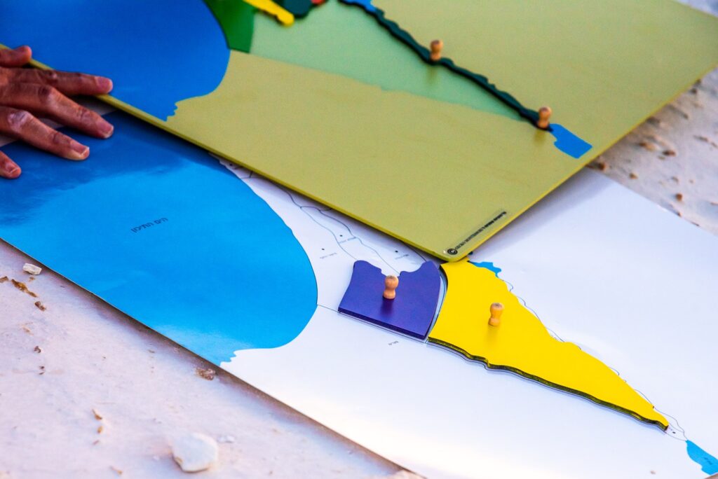 מפת ארץ ישראל המונטיסורית. צילון: תמר ג'ון