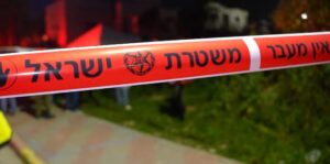 כוחות משטרה בזירת ירי במסגרת חקירת רצח