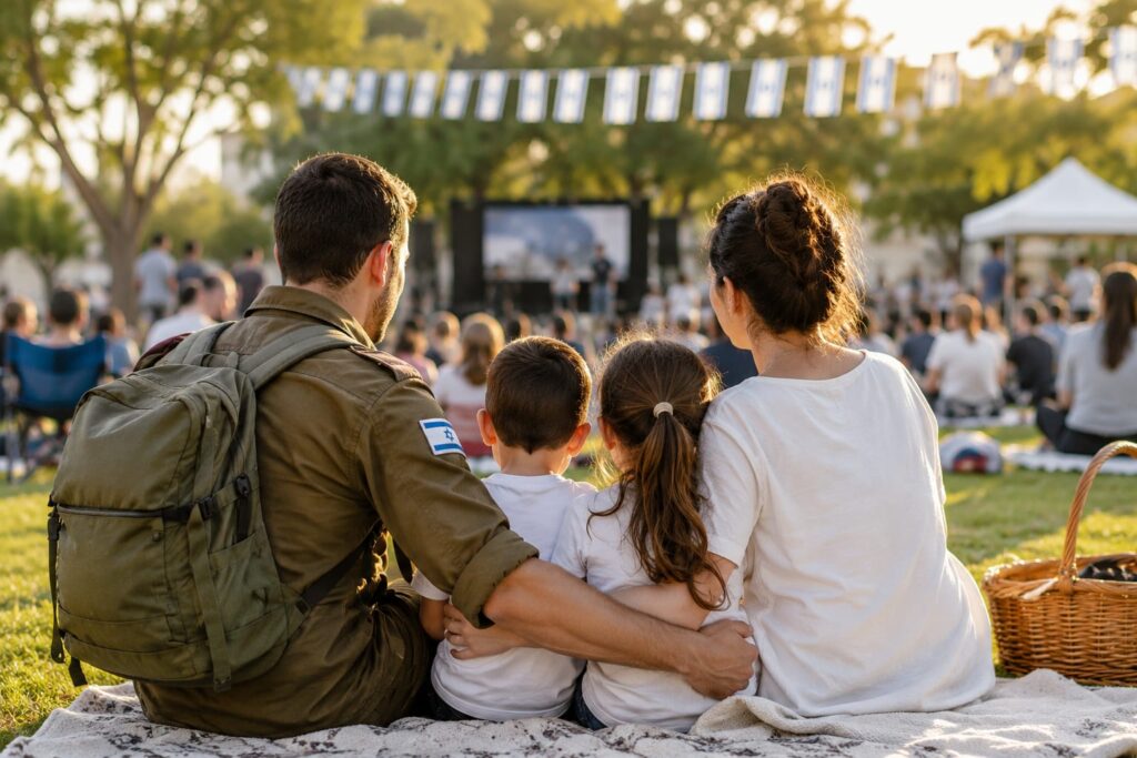 משפחת מילואים ברחובות באירוע קהילתי עירוני, במסגרת חודש ההטבות והפעילויות למשרתי המילואים ובני משפחותיהם