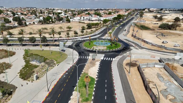 דרך מחודשת באופקים עם שביל אופניים חדש, תאורת רחוב משודרגת ופיתוח סביבתי לאורך הציר