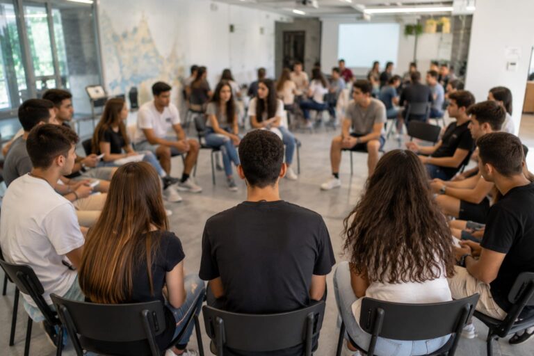 צעירים משתתפים במפגש היכרות לקראת פתיחת המכינה החדשה בקריית מלאכי