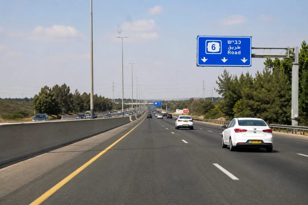 כביש 6 שבו אירעה התאונה הקטלנית שהובילה להרשעתו של תושב ירוחם