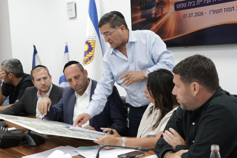 ציר תחבורה מרכזי בבית שמש שבו מתוכננים נתיבי תחבורה ציבורית במסגרת ההסכם החדש.