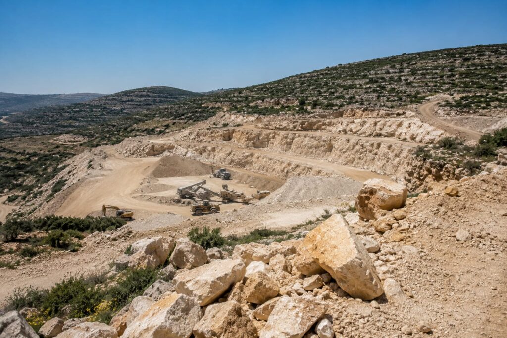 הדמיה של המחצבה באזור בנימין