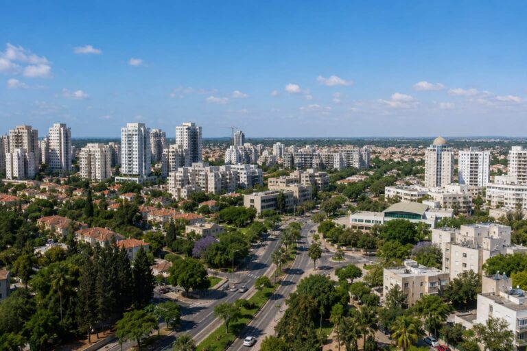 נוף העיר כפר סבא על רקע אישור צו הארנונה לשנת 2027