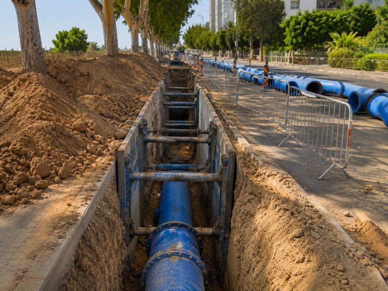 עבודות תשתית לשדרוג קו המים ברחוב המדע ברחובות