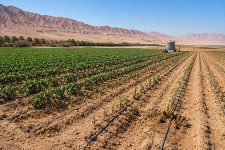 שטחים חקלאיים בערבה התיכונה על רקע משבר המים והמחסור בהשקיה
